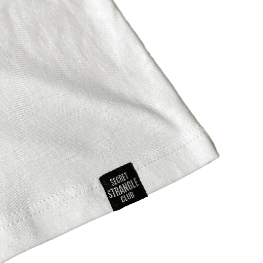 bjj tshirt white limb collector secret strangle club