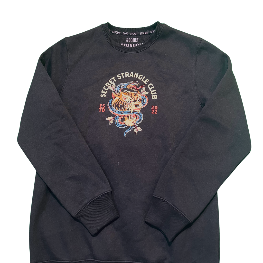 BJJ Sweatshirt in Black | Grappling Streetwear | Secret Strangle Club