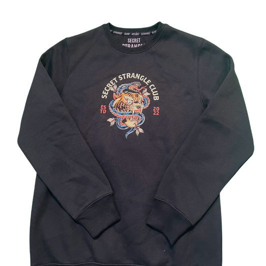 bjj sweatshirt black secret strangle club
